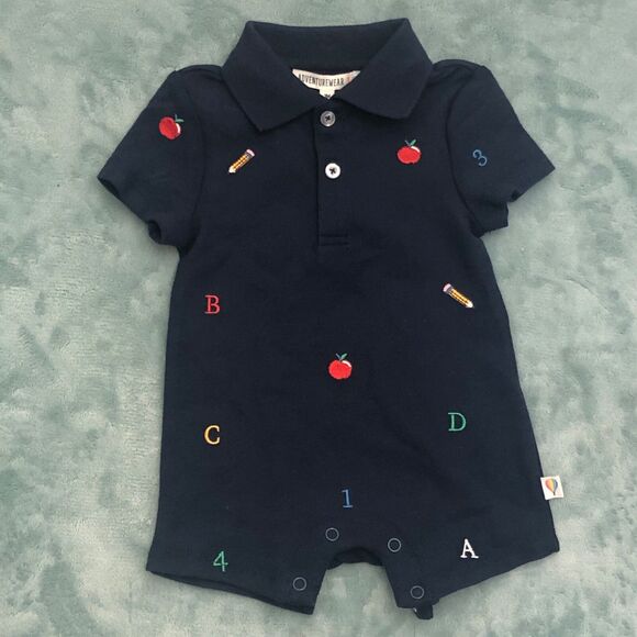 Baby Boy Romper Navy 3 Months Adventurewear 360 - Picture 1 of 5